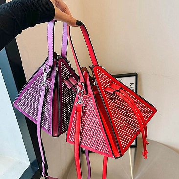 Drawstring Pyramid Studed Luxury Bag