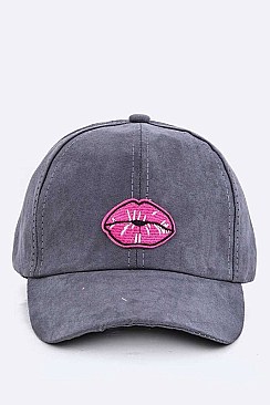 Lips Patch Ultra Suede Cap LA-EMH8595H