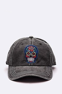 Sugar Skull Iconic Washed Cotton Cap LA-EMH0909