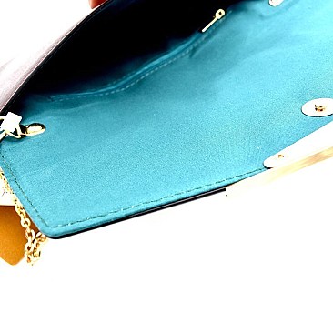 Color Block Striped Envelope Clutch Shoulder Bag  MH-CL0150