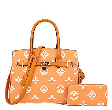 2-in-1 Large Size Classic Satchel Set + Wallet