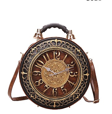 Real Alarm Clock Vintage Women Handbags