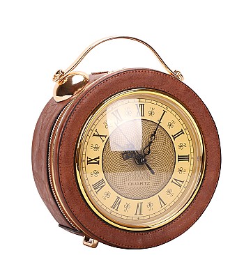 Real Clock Shoulder & Satchel Handbags