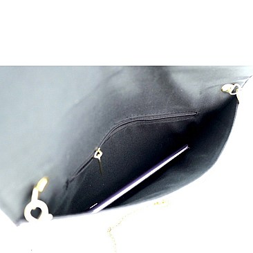 Snake Print Envelope Clutch