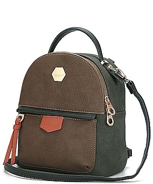 Davis Jones Faux Leather Mini Backpack JPCM3539