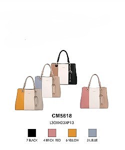 David Jones Color Block Tote Handbag