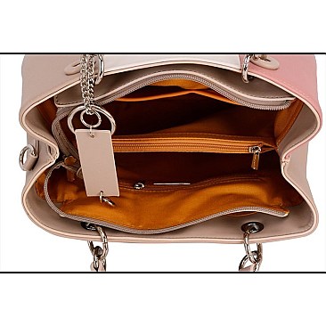 David Jones Color Block Tote Handbag