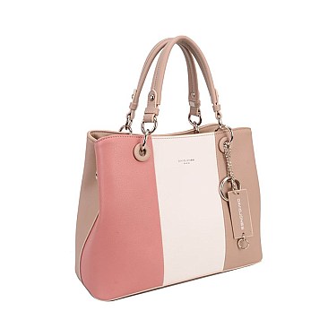 David Jones Color Block Tote Handbag
