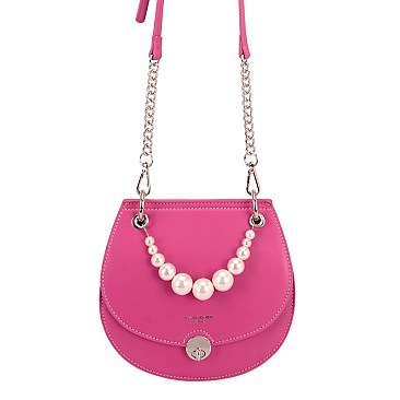 DAVID JONES crossbody bag with Pearl Handle