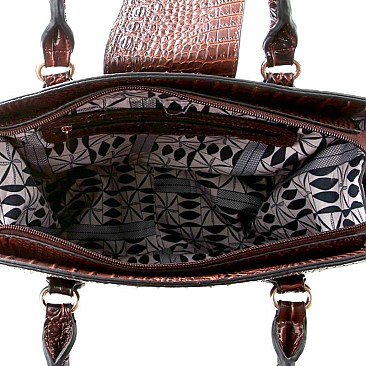 Crocodile Embossed 2 in 1 Tote Cellphone Holder SET MH-CMS017