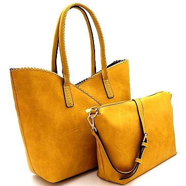 Stitch Accent 2 in 1 Two-Tone Tote Value Set