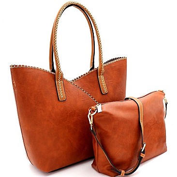 Stitch Accent 2 in 1 Two-Tone Tote Value Set