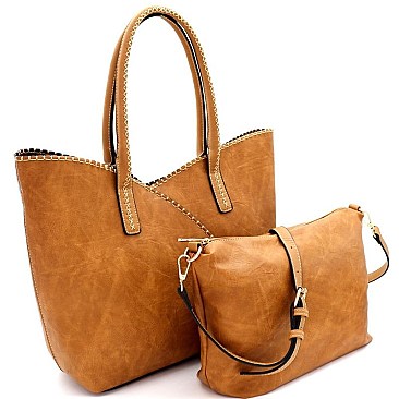 Stitch Accent 2 in 1 Two-Tone Tote Value Set