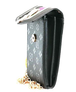 Monogram Striped Cellphone Case Wallet