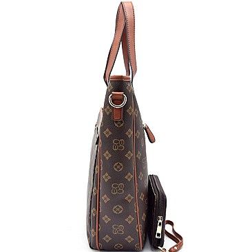 Classic CH-CS2597 Monogram Multi-Pocket Satchel with wallet