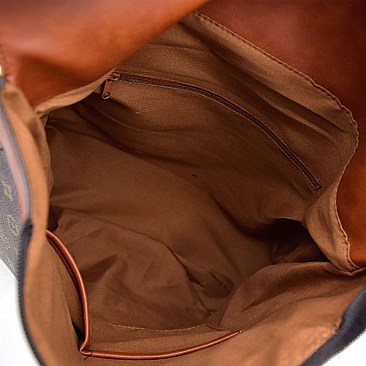 Classic Monogram Fold Down Flap Fashion Backpack RZ-CS2704
