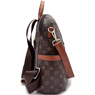 CH-CS2706 STRIP ACCENT Monogram  Fashion Backpack