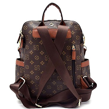 CH-CS2706 STRIP ACCENT Monogram  Fashion Backpack