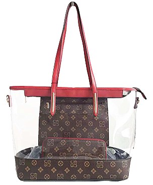 Transparent 2in1 Monogram HandBag