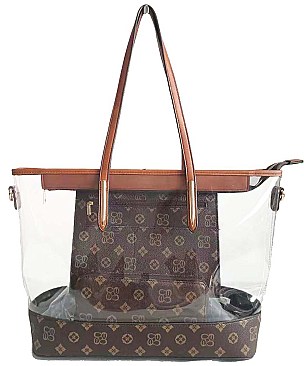 Transparent 2in1 Monogram HandBag