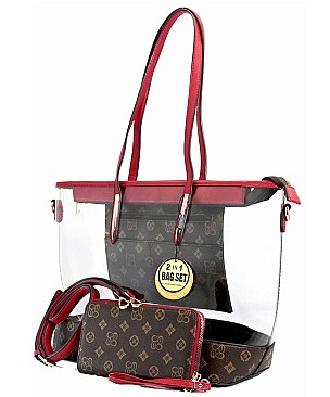 Transparent 2in1 Monogram HandBag