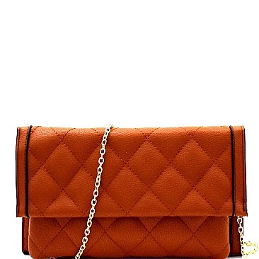 Multi-Compartment Quilted Clutch