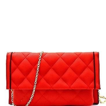 Multi-Compartment Quilted Clutch