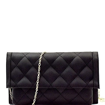 Multi-Compartment Quilted Clutch