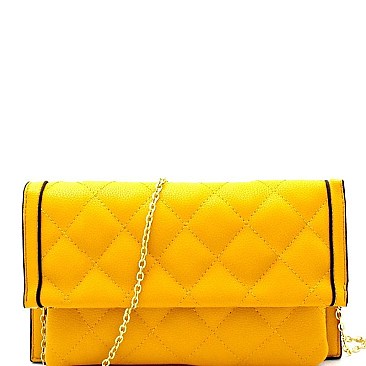 Multi-Compartment Quilted Clutch