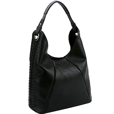 Stylish Whipstitched Perforated Detail Single Strap Hobo MH-CTD0014