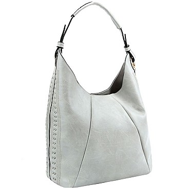 Stylish Whipstitched Perforated Detail Single Strap Hobo MH-CTD0014