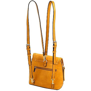 Stylish Braid Accent Convertible Backpack Shoulder Bag MH-CTF0012