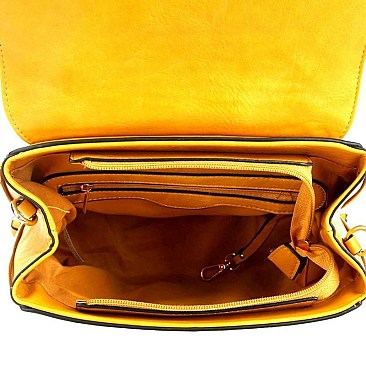 Stylish Braid Accent Convertible Backpack Shoulder Bag MH-CTF0012