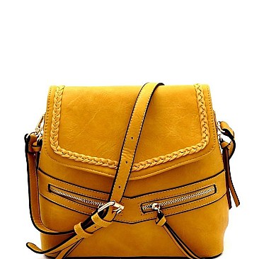 Stylish Braid Accent Convertible Backpack Shoulder Bag MH-CTF0012