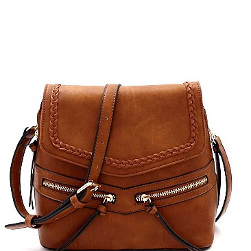 Stylish Braid Accent Convertible Backpack Shoulder Bag MH-CTF0012