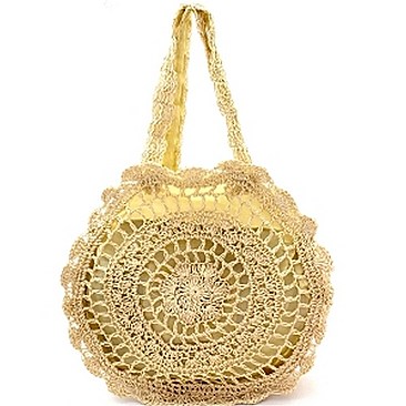 Classic Knitted Straw Round Tote MH-CTMG0005
