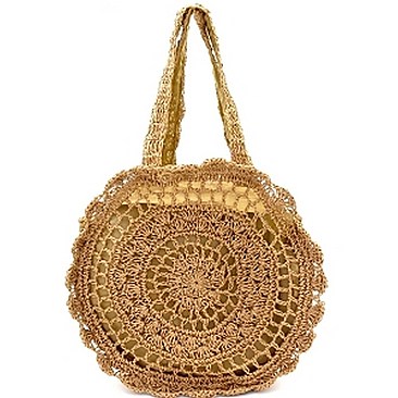 Classic Knitted Straw Round Tote MH-CTMG0005