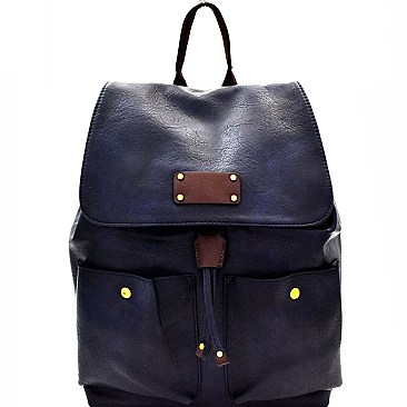Drawstring Two-Tone Fashion Backpack MH-CTUS0003