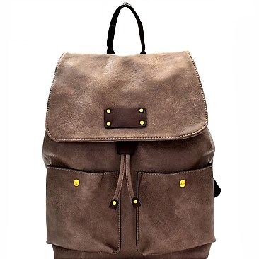 Drawstring Two-Tone Fashion Backpack MH-CTUS0003