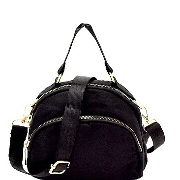 Multi-Compartment Nylon Dome-Shaped Cross Body MH-CW1984