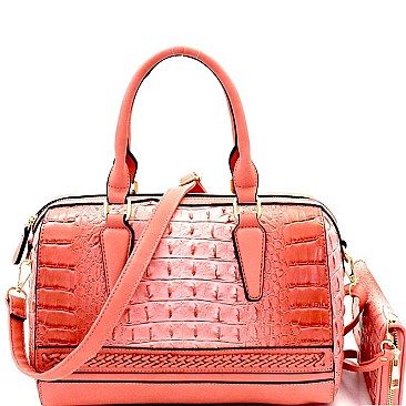 Boutique Croco Boston Satchel Wallet SET MH-CY7190W