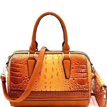 Boutique Croco Boston Satchel Wallet SET MH-CY7190W