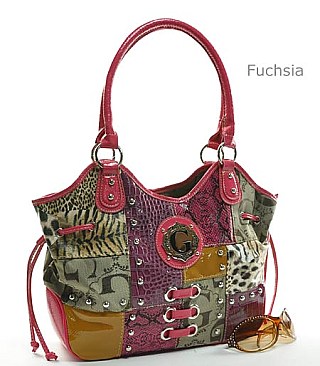 K1217  Signature Tote Fuchsia