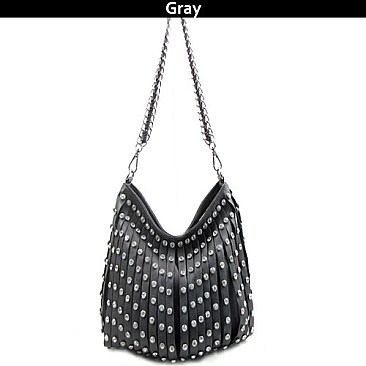 RGN1155 Stone Fringe Shoulder Bag