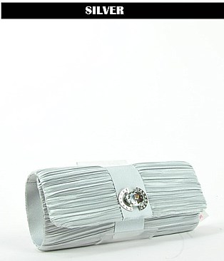 E610  STONED SATIN EVENING BAG