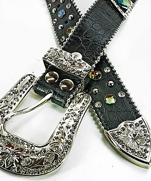 1102 Genuine Leather Stoned Belt