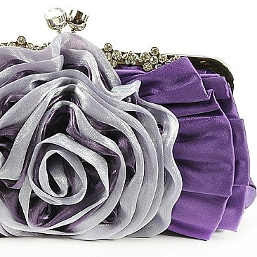 ES013 RHINESTONE FLOWER EVENING BAG