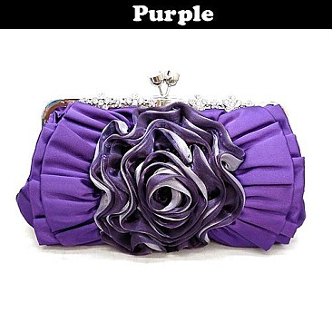 ES013 RHINESTONE FLOWER EVENING BAG