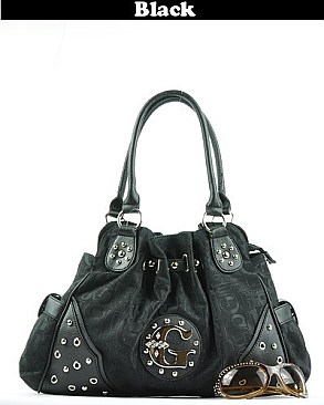 K1148  Signature G Studded Purse