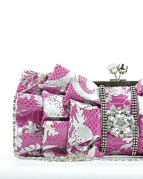 RHINESTONE FLOWER EVENING BAG